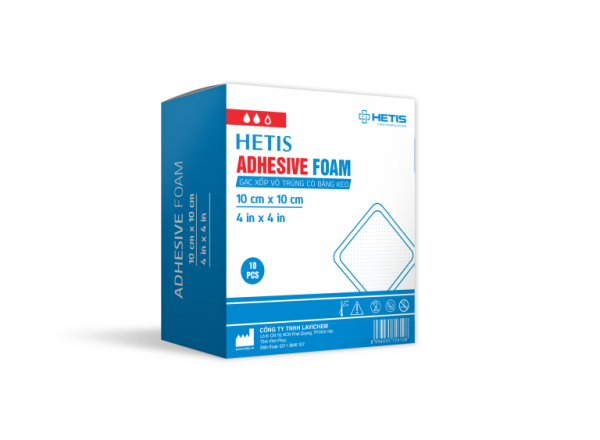 HETIS ADHESIVE FOAM – GẠC XỐP VÔ TRÙNG CÓ BĂNG KEO